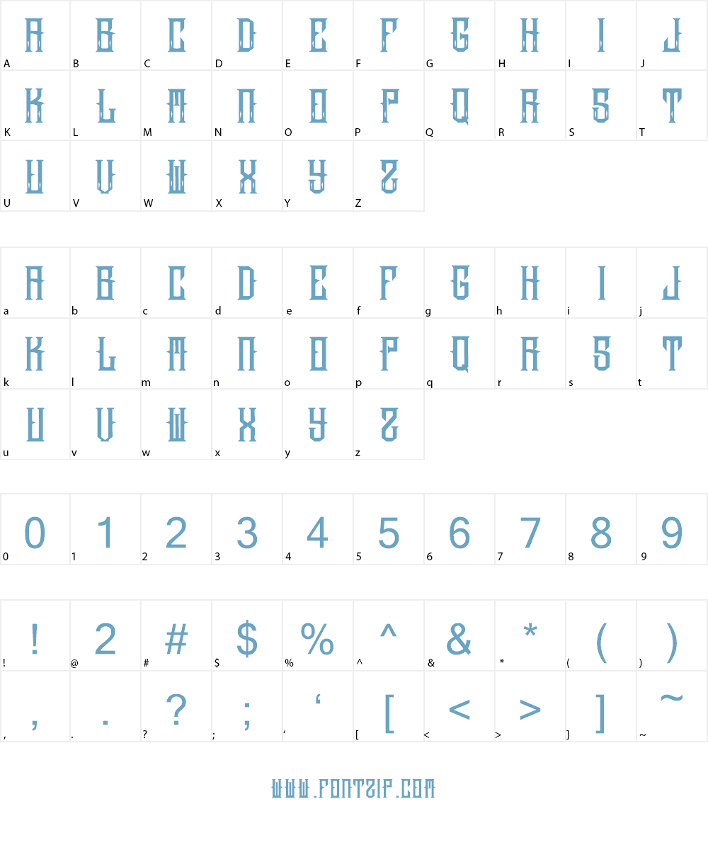 harder Font Character